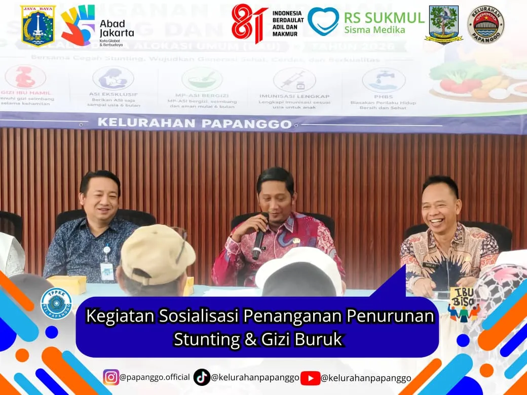 Kelurahan Papanggo Sosialisasikan Upaya Penurunan Stunting dan Penanganan Gizi Buruk