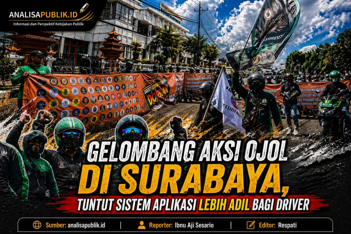 Aksi Ribuan Pengemudi Ojol di Surabaya Soroti Potongan Aplikasi dan Pembatalan Sepihak