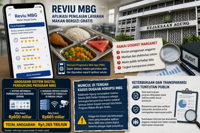Aplikasi Reviu MBG Disorot Warganet, Anggaran Sistem Digital dan Transparansi Dipertanyakan