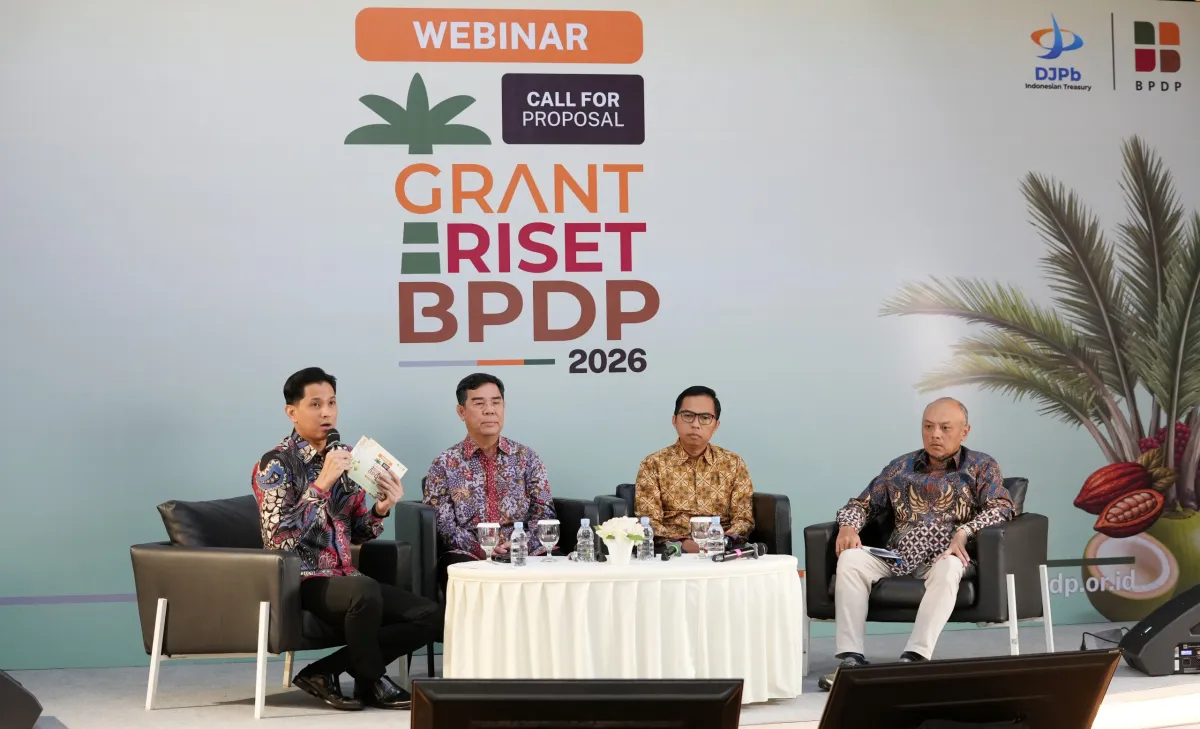 BPDP Buka Pendaftaran Grant Riset 2026, Prioritaskan Hilirisasi Sawit, Kakao, dan Kelapa