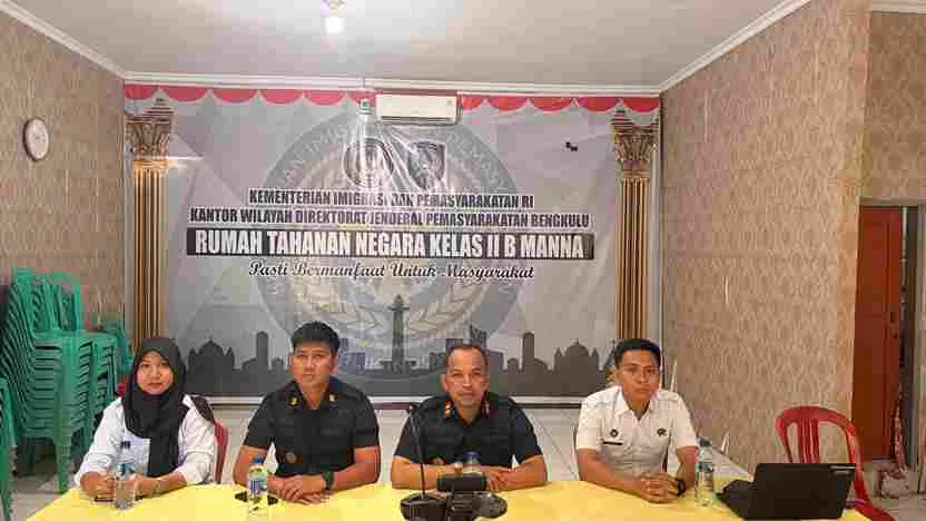 Rutan Kelas IIB Manna Ikuti Rapat Virtual Humas Ditjenpas Bahas Isu Medsos
