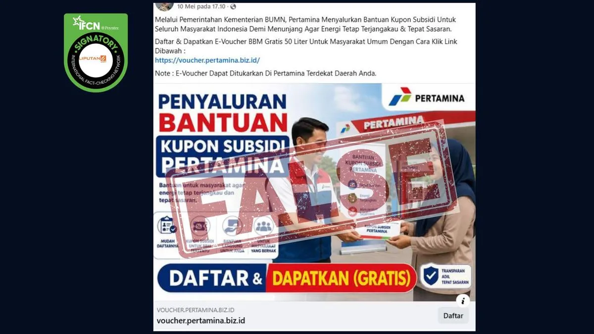 Daftar Hoaks Bantuan Mengatasnamakan Pertamina, dari E-Voucher BBM hingga Dana Covid-19 via SMS