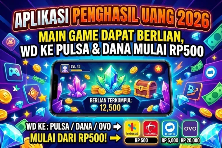 Aplikasi Penghasil Uang 2026 Rilis Game Match Buah, Tarik Saldo ke Pulsa hingga Dompet Digital Mulai Rp500