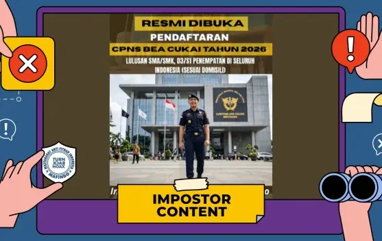 Video TikTok Klaim Pendaftaran CPNS Bea Cukai 2026 Dibuka, Kemenkeu Pastikan Hoaks