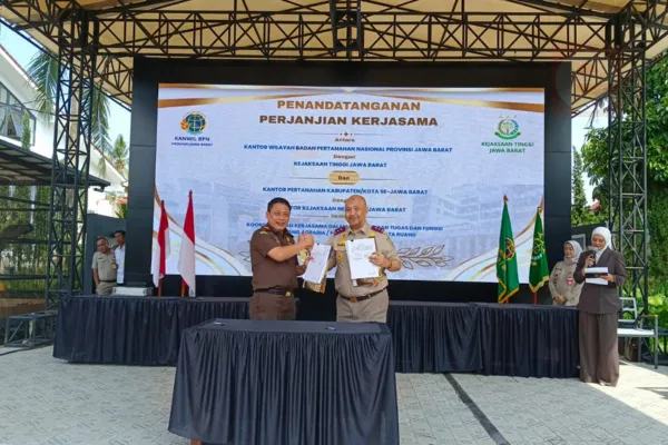 Kanwil BPN Jawa Barat Teken Kerja Sama Agraria dan Tata Ruang dengan Kejati serta Kejari se-Jabar di Tasikmalaya