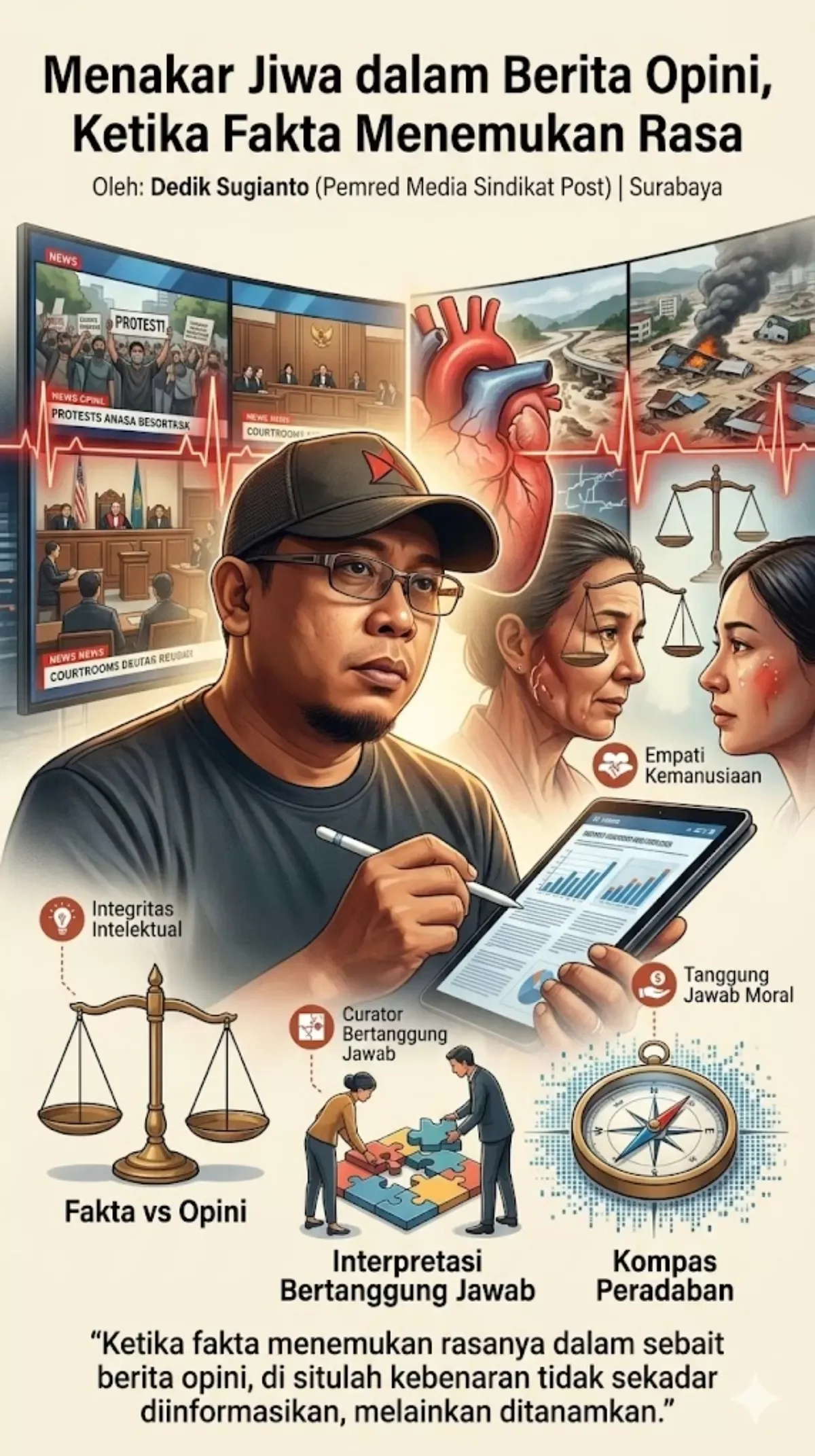 Berita Opini: Menjaga Jarak antara Fakta dan Tafsir di Tengah Banjir Informasi