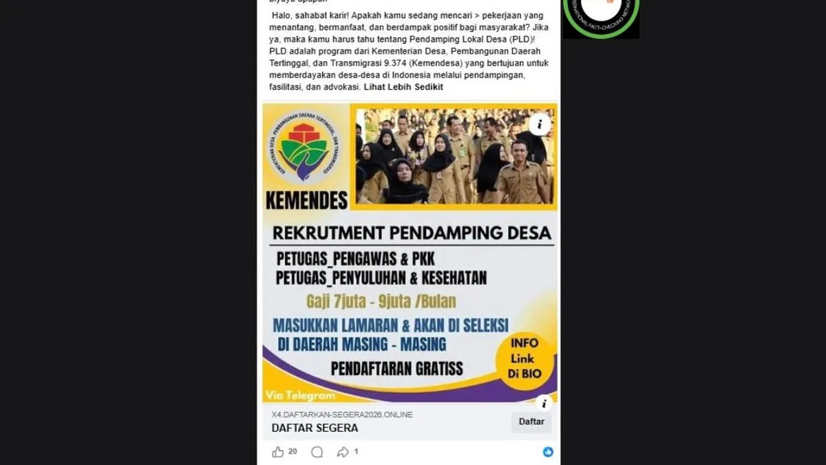 Kemendesa PDT Tegaskan Belum Ada Rekrutmen Pendamping Desa 2026, Masyarakat Diminta Waspada Hoaks