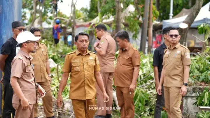 Bupati Sidrap Tinjau Penataan Kawasan Monumen Ganggawa untuk Ruang Publik dan Pusat Ekonomi