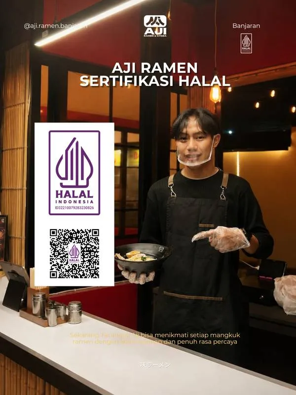 Aji Ramen & Gyoza di Bandung Selatan Rampungkan Uji dan Sertifikasi Halal MUI