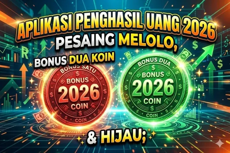 Aplikasi Penghasil Uang 2026 Diklaim Mirip Melolo, Tawarkan Dua Bonus Koin dan WD Harian