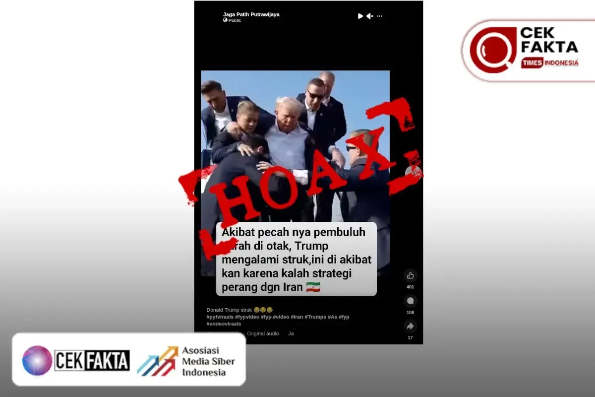 Cek Fakta: Video Viral Klaim Trump Stroke Usai Kalah Strategi Perang dengan Iran Tidak Terbukti