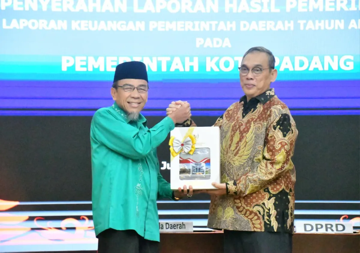 Pemko Padang Kembali Raih Opini WTP dari BPK untuk LKPD 2025