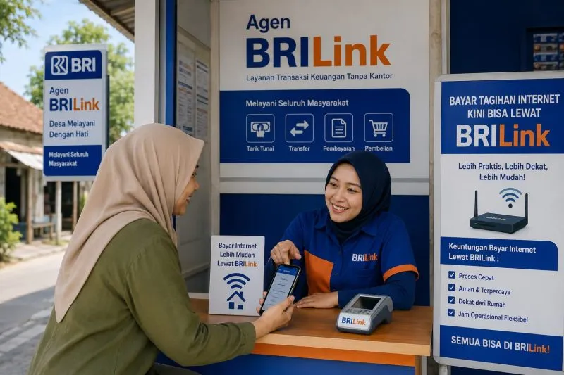 Nasabah BRI di Bojonegoro Kini Bisa Bayar Tagihan Internet Lewat BRILink