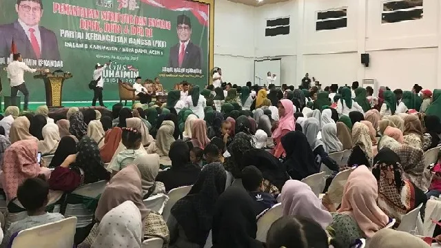 Temu Kader PKB di Bireuen Padati Lapangan Galacticos, Lalu Lintas Sempat Macet