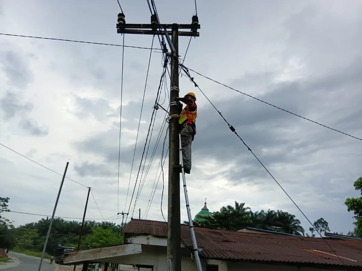 PLN Icon Plus Lakukan Pemeliharaan Jaringan Fiber Optik di Tapung, Kampar