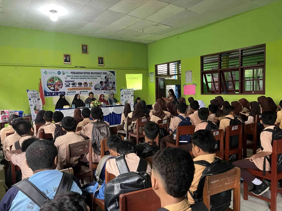 Edukasi Gizi Seimbang di SMP Al-Wathan Ambon Diperkuat lewat Media Interaktif dan Praktik “Isi Piringku”