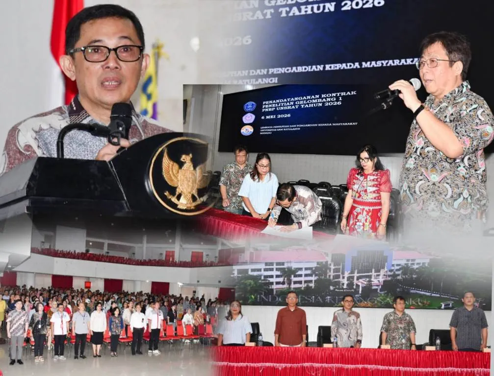 Unsrat Teken Kontrak Penelitian 2026 Gelombang I, Rektor Tekankan Seleksi Ketat dan Kewajiban Luaran