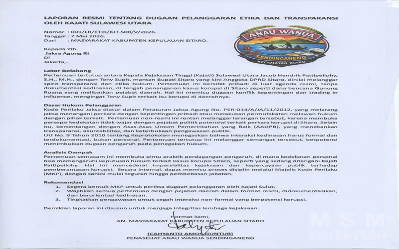 Pertemuan Nonformal Kajati Sulut dan Anggota DPRD Sulut Jadi Sorotan, Pengamat Tekankan Transparansi