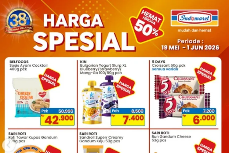 Promo Indomaret Periode 29 Mei–10 Juni 2026: Diskon Beragam Kebutuhan Rumah Tangga dan Bahan Dapur