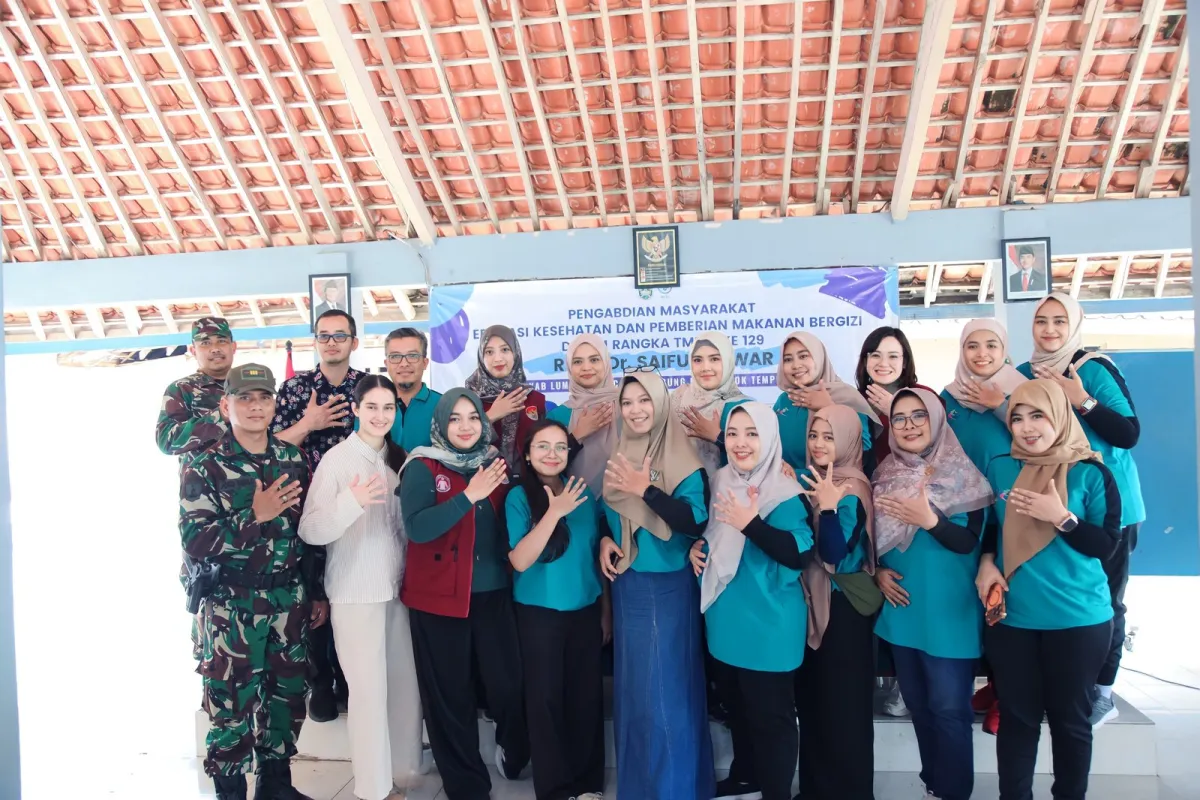 RSSA Malang Beri Edukasi Kesehatan dan Bagikan Makanan Bergizi di TMMD ke-129 Lumajang