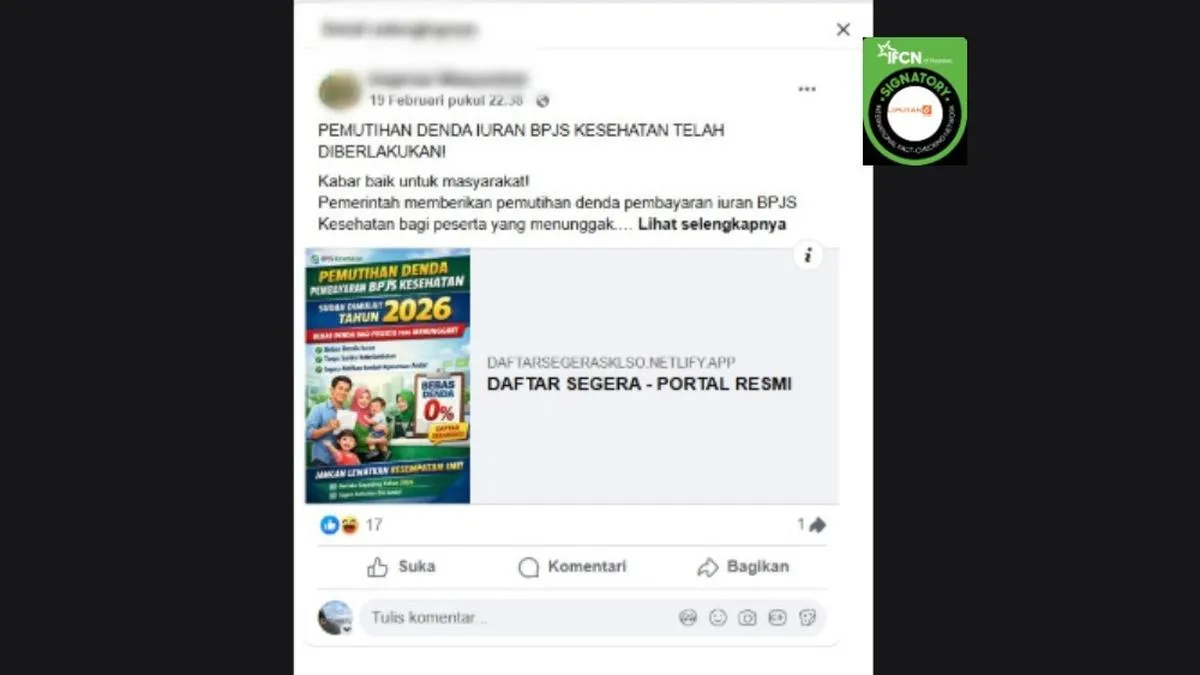 Hoaks Mengatasnamakan BPJS Kesehatan Marak Beredar, Tawarkan Peralihan Kepesertaan hingga Pemutihan Denda