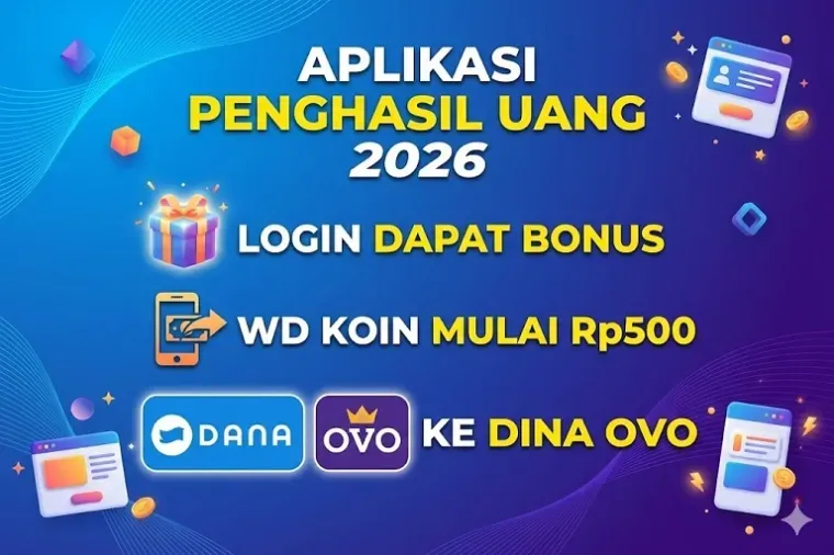 Aplikasi Penghasil Uang 2026 Hadir dengan Game Merge Buah, Bonus Login dan Opsi Penarikan Mulai Rp500