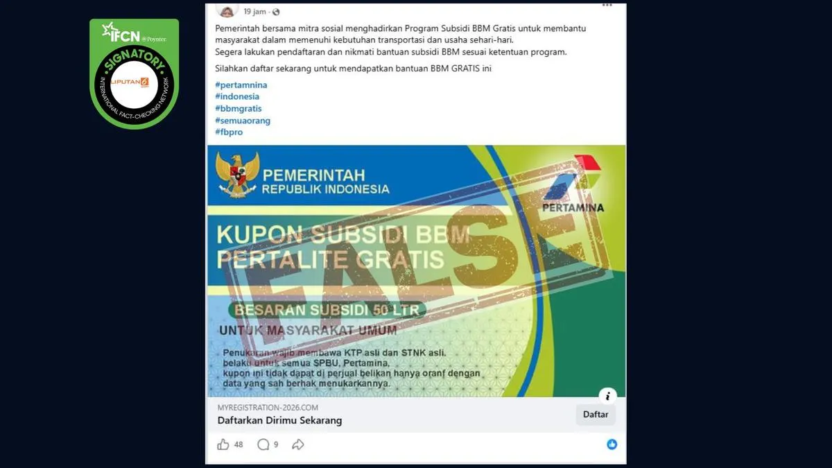 Hoaks Subsidi BBM dan Listrik Marak di Media Sosial, Warga Diimbau Waspada Tautan Pendaftaran