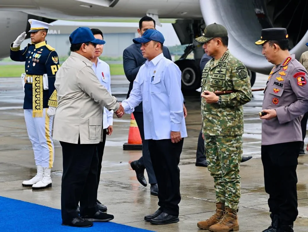 Presiden Prabowo Tiba di Jakarta Usai Kunjungan Kerja ke Eropa