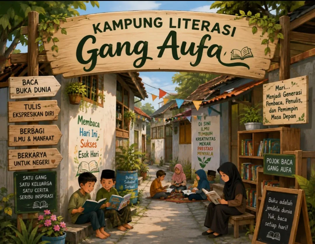 Kampung Literasi Gang Aufa Tawarkan Ribuan Buku dan Kuliner UMKM untuk Muktamirin di Jombang