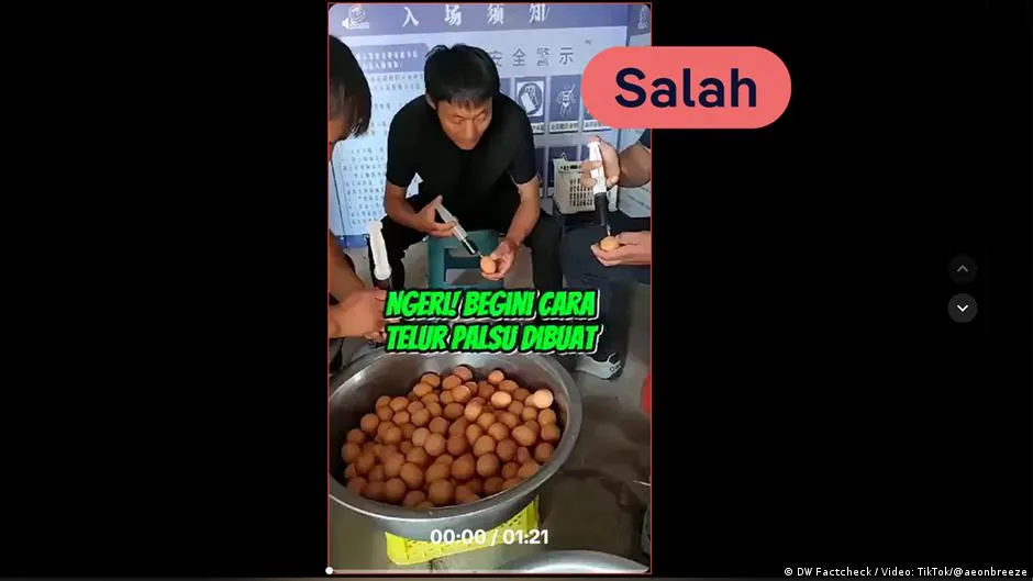 Video "Telur Palsu" Viral Lagi, Verifikasi Menyebut Klaim Produksi Telur Konsumsi Tidak Benar