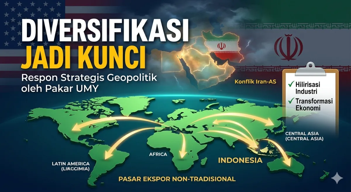 Pakar UMY: Ketegangan Iran–AS Dorong Indonesia Percepat Diversifikasi Ekspor