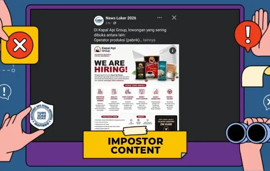 Tautan Pendaftaran Lowongan Kerja Kapal Api Group di Facebook Dipastikan Hoaks