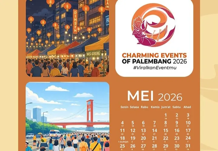Pemkot Palembang Rilis Agenda Kegiatan Mei 2026, dari CFN Atmo Art & Culinary hingga Festival Sriwijaya