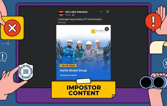 Cek Fakta: Tautan Pendaftaran Lowongan Kerja Harita Nickel Disebut Hoaks, Arahkan ke Formulir Pengumpulan Data