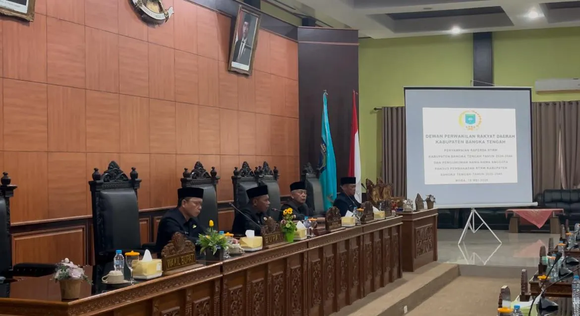 DPRD Bangka Tengah Gelar Paripurna Penyampaian Raperda RTRW 2026–2046