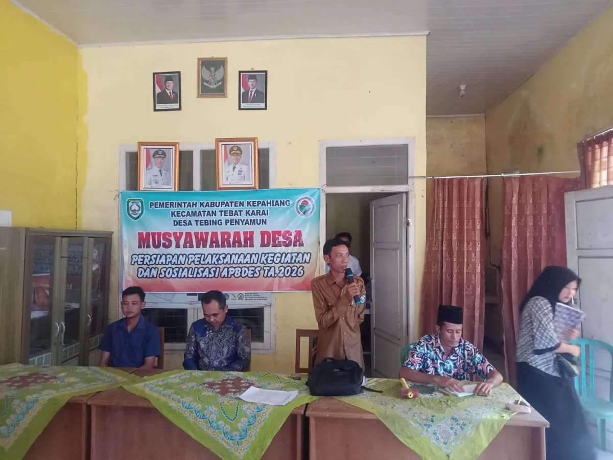 Pemdes Tebing Penyamun Gelar Sosialisasi APBDes 2026, Tekankan Transparansi dan Kesiapan Pembangunan