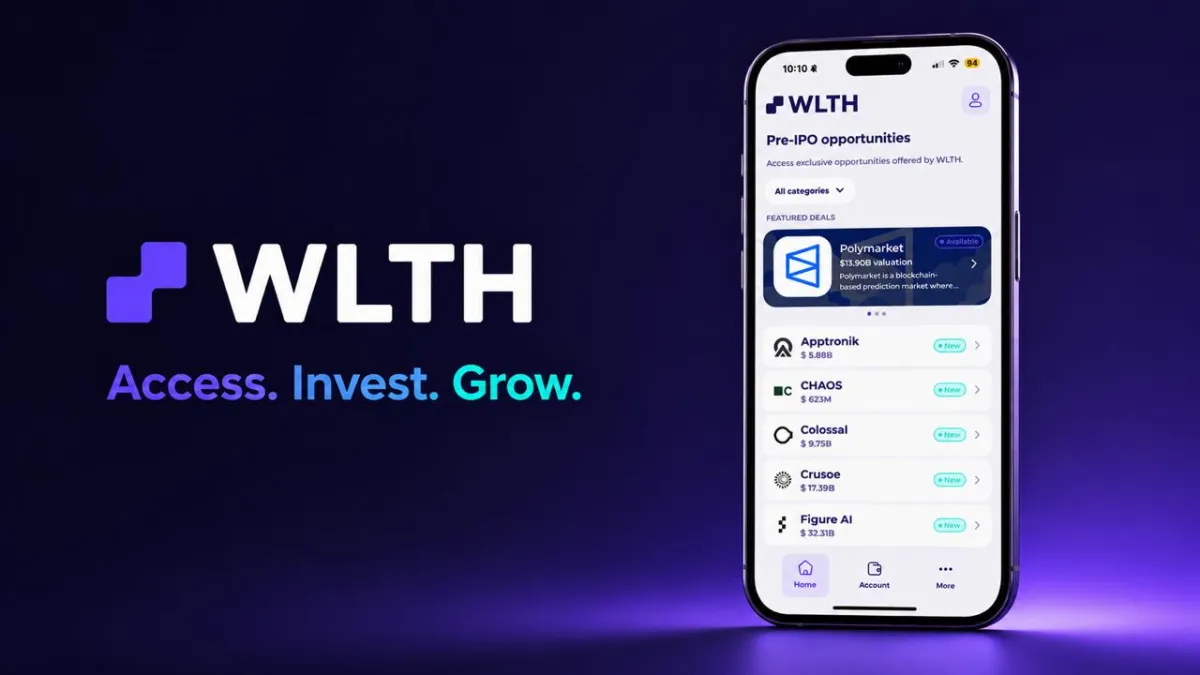 WLTH Rilis Aplikasi iOS dan Android untuk Akses Investasi Pra-IPO di Luar AS dan Inggris