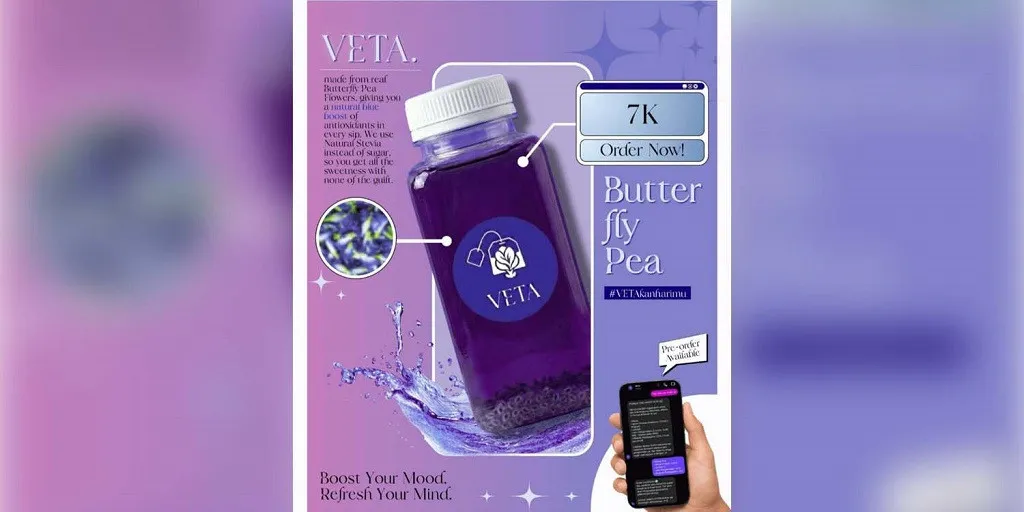 Mahasiswa IPB Kembangkan VETA, Minuman Bunga Telang untuk Relaksasi Tanpa Efek Gelisah