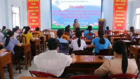 Pelatihan di Dong Thap Perkuat Pemantauan dan Penanganan Isu Perempuan dan Anak