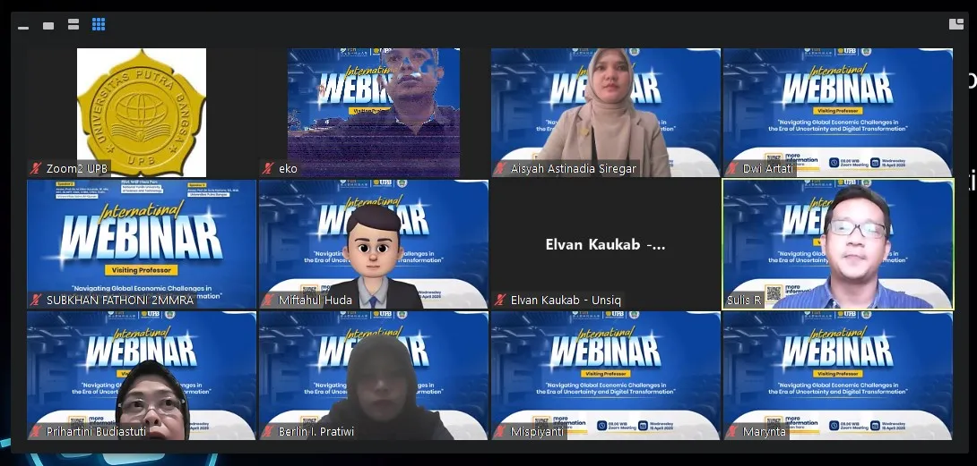 UPB Gelar Webinar Internasional Bahas Tantangan Ekonomi Global di Tengah Ketidakpastian dan Transformasi Digital