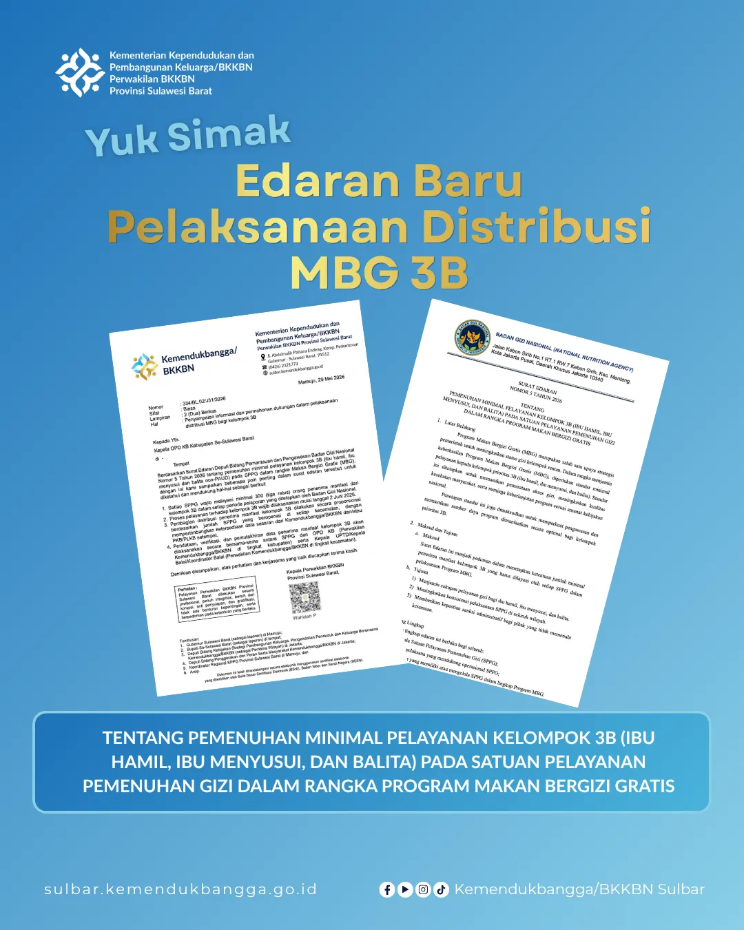 Surat Edaran 5/2026 Wajibkan SPPG Layani Minimal 300 Penerima Manfaat Kelompok 3B