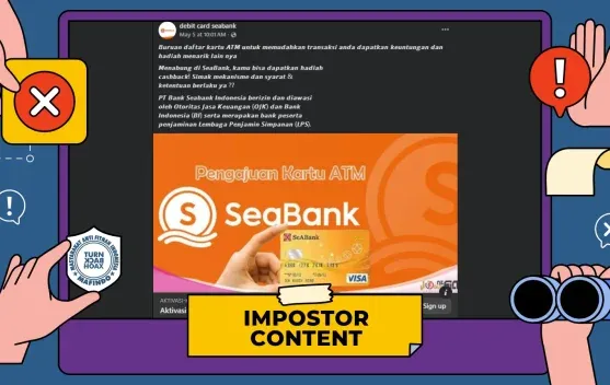 Beredar Tautan Pendaftaran Kartu Debit SeaBank, Pemeriksa Fakta: Hoaks dan Mengarah ke Formulir Data Pribadi