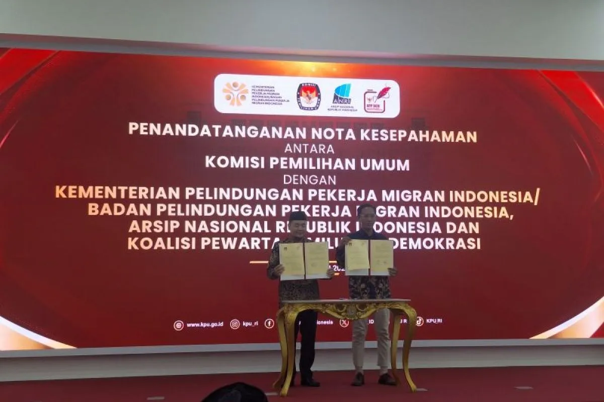KPU dan KPP DEM Teken MoU untuk Perkuat Transparansi Informasi dan Pemberitaan Pemilu