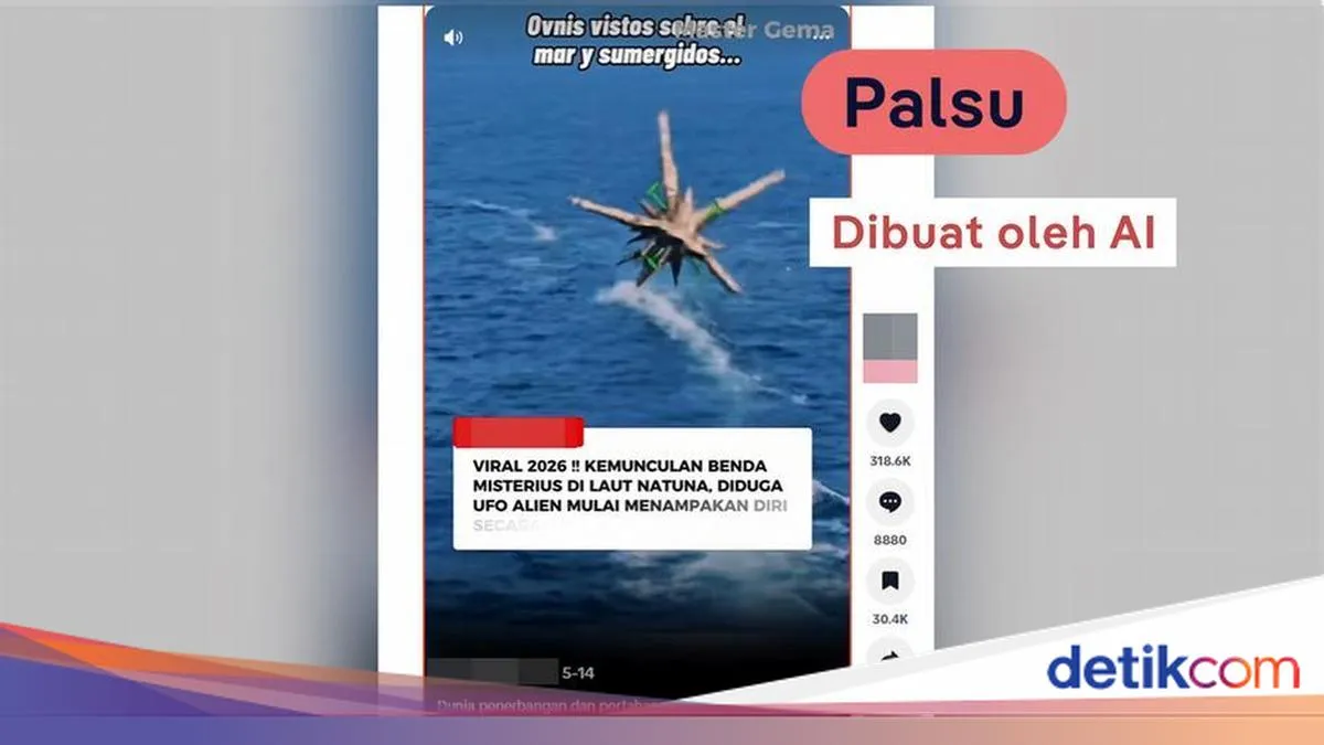 Cek Fakta: Video UFO di Laut Natuna, Benarkah Asli atau Buatan AI?