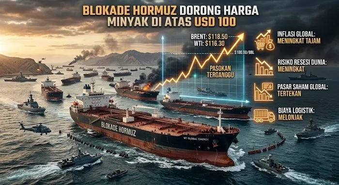 Gangguan di Selat Hormuz Angkat Harga Minyak di Atas USD 100, Kekhawatiran Inflasi dan Resesi Menguat