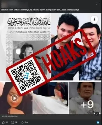 Klaim Rhoma Irama Meninggal Dunia pada April 2026 Disebut Hoaks