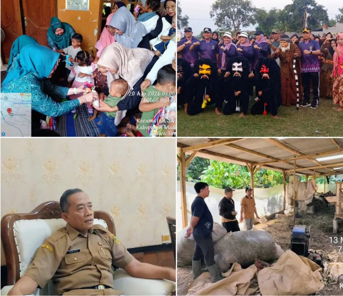 DKPP Madiun Gelar Layanan Kesehatan Ternak Gratis dan Bagikan 273 Paket Gizi Balita di Bahana Bersahaja