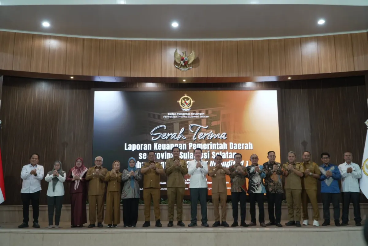 Wabup Bone Hadiri Penyerahan LKPD Se-Sulsel TA 2025 di BPK Perwakilan Sulsel