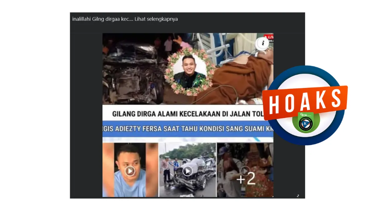Kabar Gilang Dirga Kecelakaan di Jalan Tol Disebut Hoaks, Ini Faktanya