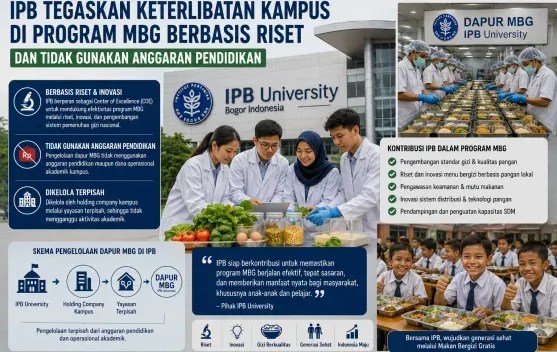 IPB Jelaskan Peran dalam Program Makan Bergizi Gratis, Tegaskan Berbasis Riset dan Tak Ganggu Akademik